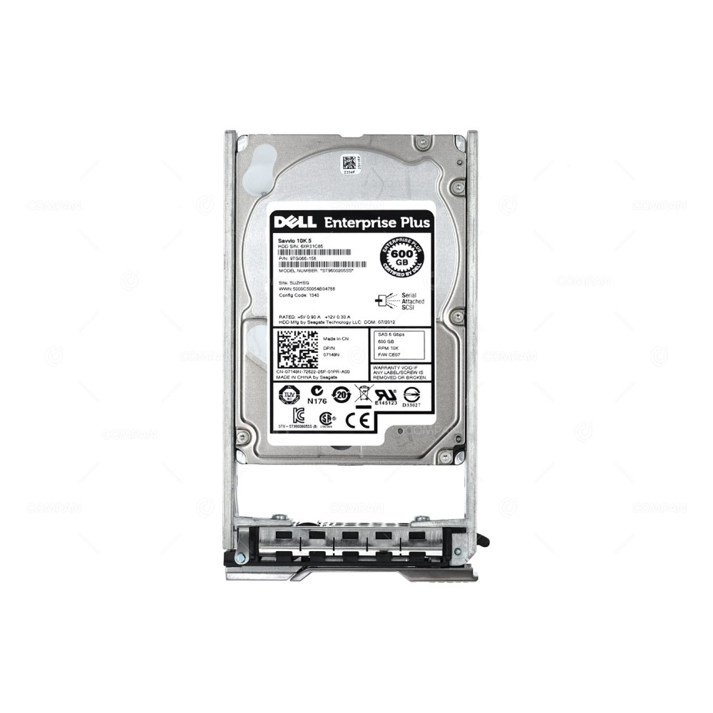 7149N DELL HDD 600GB 10K SAS 6G 2.5" SFF FOR DELL EQUALLOGIC